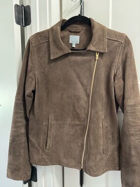 Athleta Suede Jacket 100% Leather